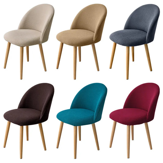 1/2/4/6 Pcs Duckbill Chair Cover Polar Fleece Armchair Covers New Style Elastic Scandinavian Chairs Cover For Kitchen Hotel Home