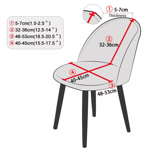 1/2/4/6 Pcs Duckbill Chair Cover Polar Fleece Armchair Covers New Style Elastic Scandinavian Chairs Cover For Kitchen Hotel Home