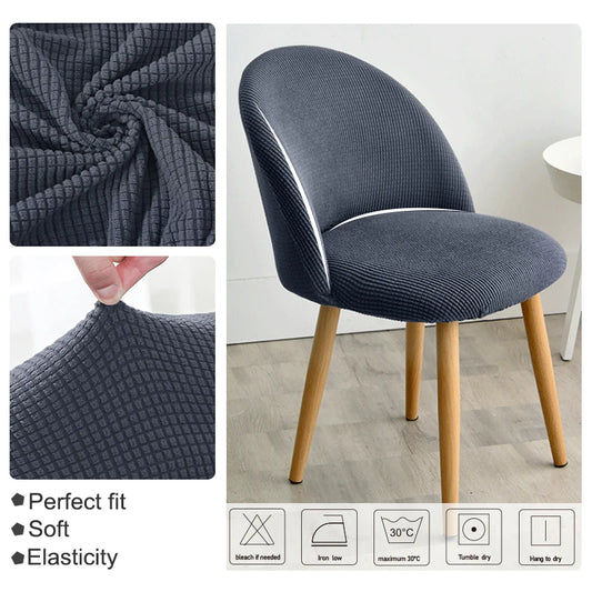 1/2/4/6 Pcs Duckbill Chair Cover Polar Fleece Armchair Covers New Style Elastic Scandinavian Chairs Cover For Kitchen Hotel Home
