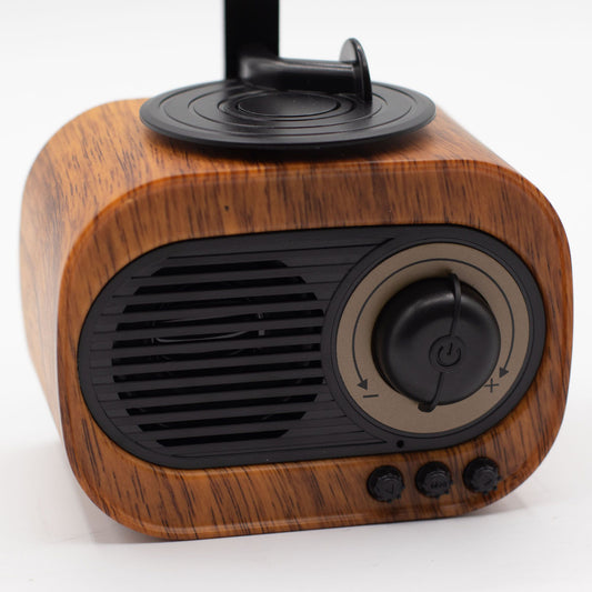 Retro Mini Gramophone Speaker - Bluetooth & FM Radio - 5 watt x 1