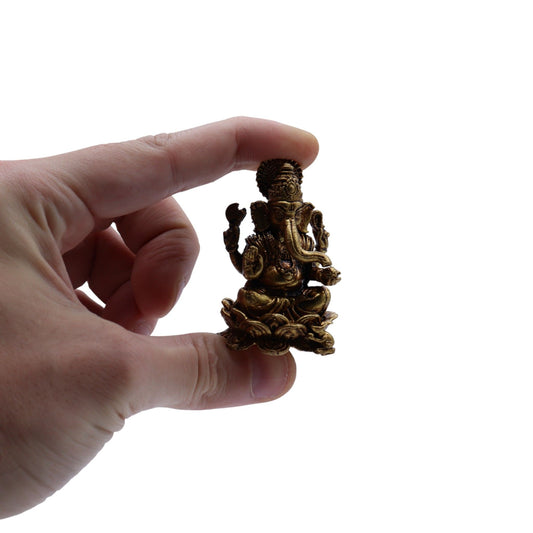 Brass Miniature Gods - Ganesha (52gms) - 49mm