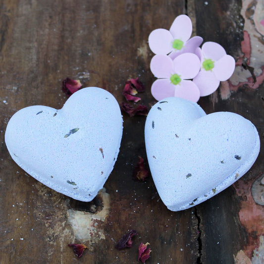 Love Heart Bath Bomb 70g - French Lavender