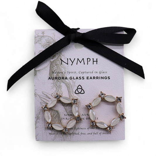 Pearl - Vintage Glass - Loop - Earrings