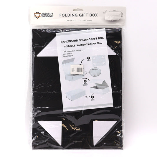 Flat Pack Gift Box - Large (28.2x20.2x9.2cm) - Black