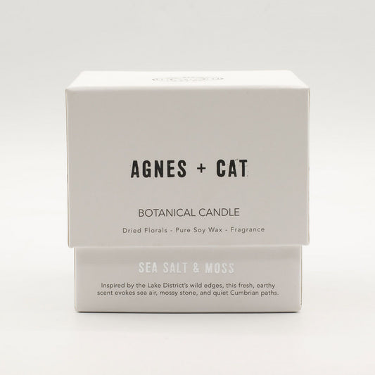 Agnes + Cat Botanical Soy Wax Candle - Seasalt & Moss