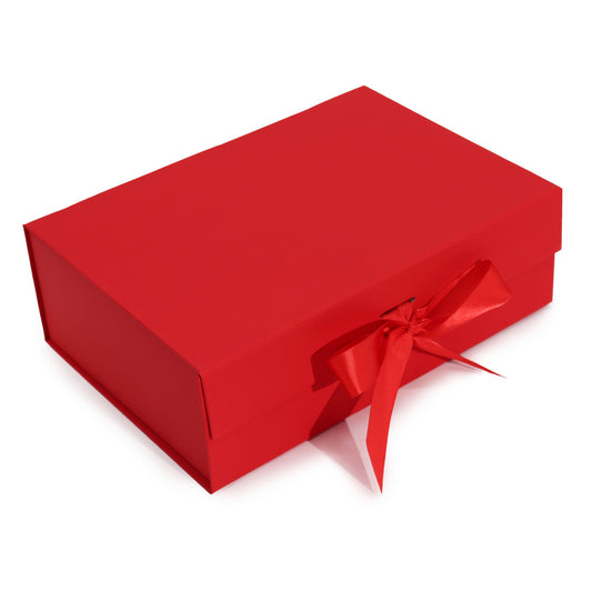 Flat Pack Gift Box - Large (28.2x20.2x9.2cm) - Red