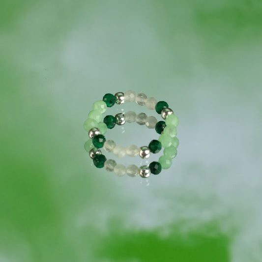 Nymph Spirit Gemstone Ring Set - Forest Spirit