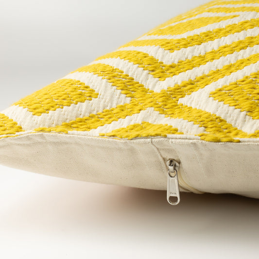Classic Cushion Cover - Mustard Diamonds - 60x60cm - Jumbo Style