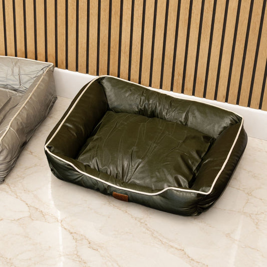 PAW Bed – Small Khaki Green – 60 × 50 × 15cm