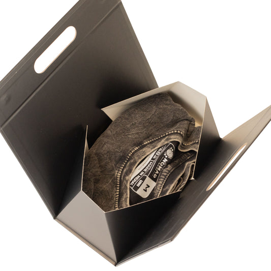 Flat Pack Gift Box - Hand Box (20x10x20cm) - Black