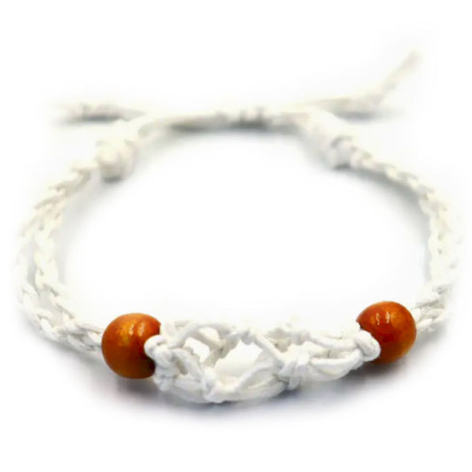 Gemstone Bracelet Cord - White