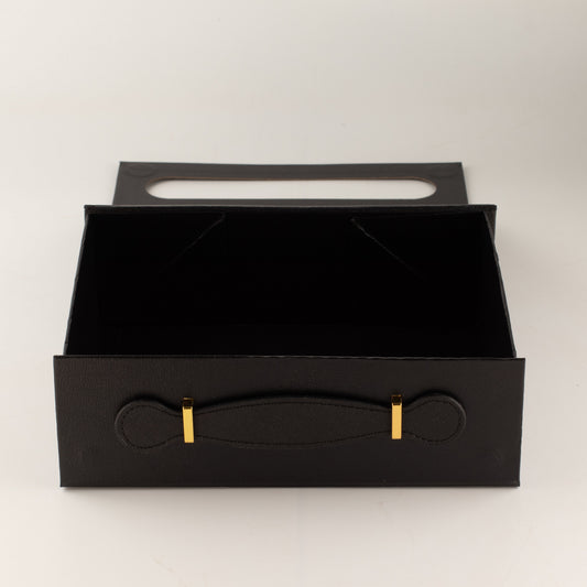 Flat Pack Gift Box - Med Hamper (24x18.2x8cm) - Black