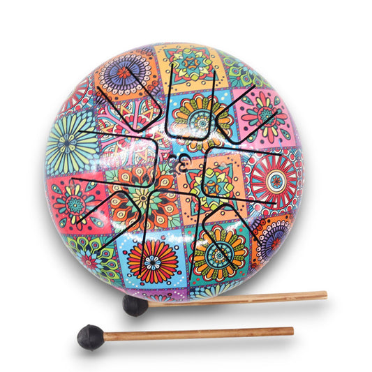 Happy Drum Multi Coloured - 17x13cm