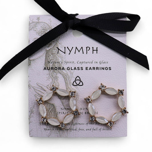 Pearl - Vintage Glass - Loop - Earrings