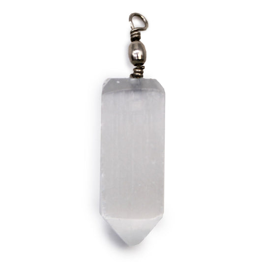Selenite Obelisk Pendant