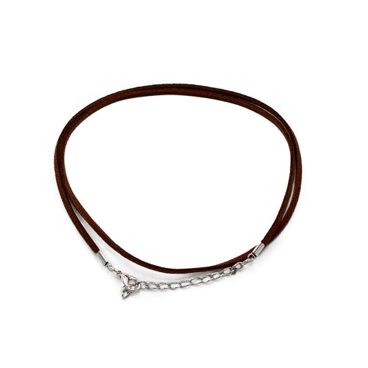 Faux Leather Pendant Cord - 2.5mm x 55cm - Dark Brown A010