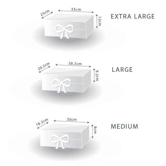Flat Pack Gift Box - Medium Square (20x18.2x8cm) - Ivory