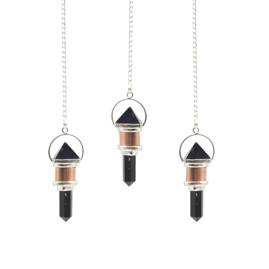 The Night Watcher- Combo Piece Copper Pendulum - Obsidian