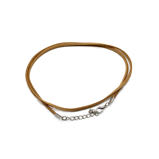 Faux Leather Pendant Cord - 2.5mm x 55cm - Tan A120