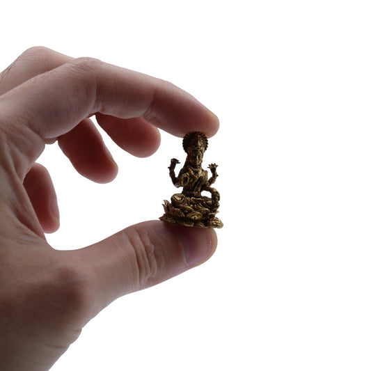 Brass Miniature Gods - Laxmi (11gms) - 30mm