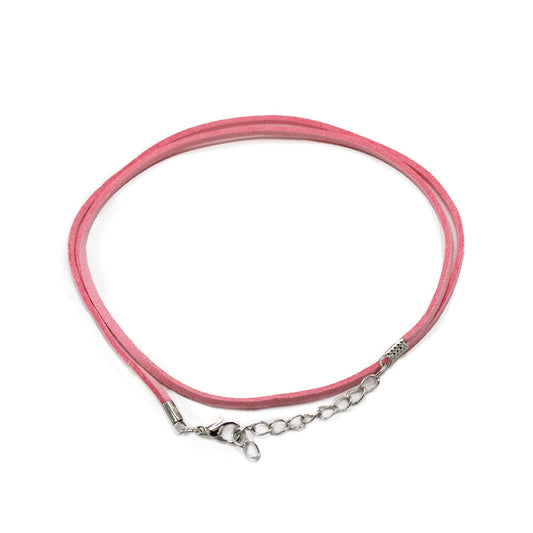 Faux Leather Pendant Cord - 2.5mm x 55cm - Pink A064