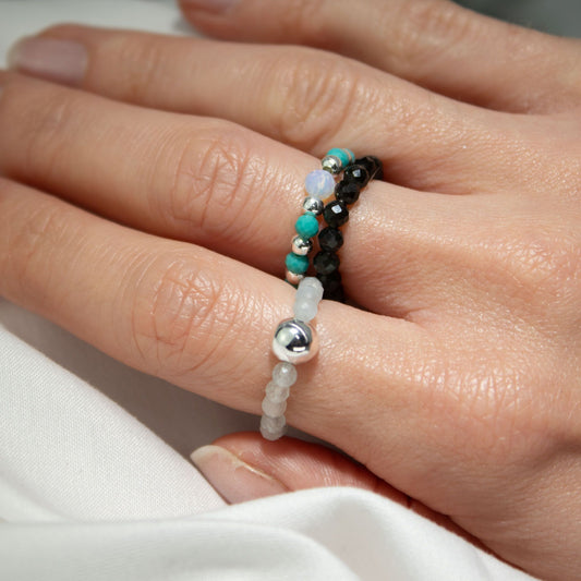 Nymph Spirit Gemstone Ring Set - Endless Ocean
