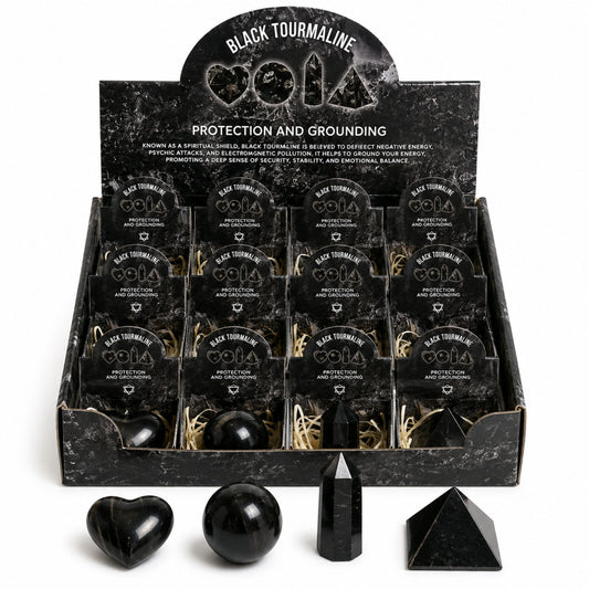 Four Gemstone Shapes - Black Tourmaline
