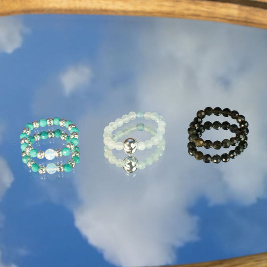 Nymph Spirit Gemstone Ring Set - Endless Ocean