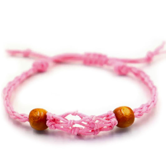 Gemstone Bracelet Cord - Pink