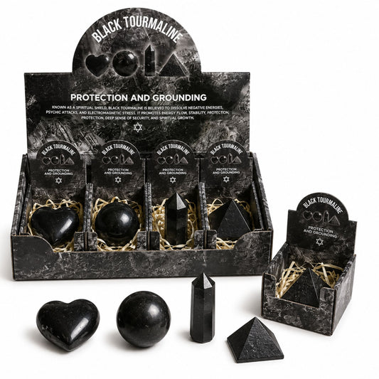 Four Gemstone Shapes - Black Tourmaline