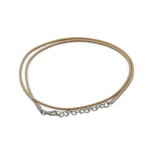 Waxed Pendant Cord - 2mm x 55cm - Tan 117