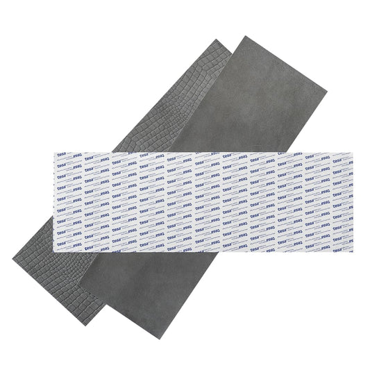 WallArt Leather Tiles Lyttelton Bluish Grey 16 pcs