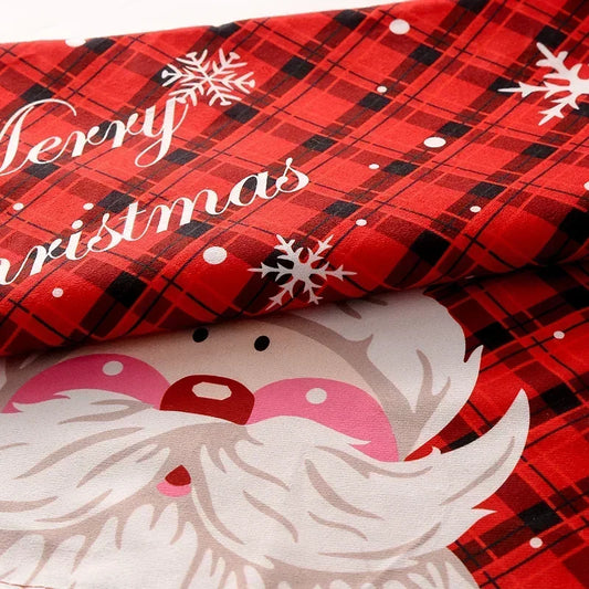 Christmas Chair Back Cover Home Dinner Decor Santa Claus Snowman Red Chair Back Xmas Cap Set for Dining Room Hotel Home Decor