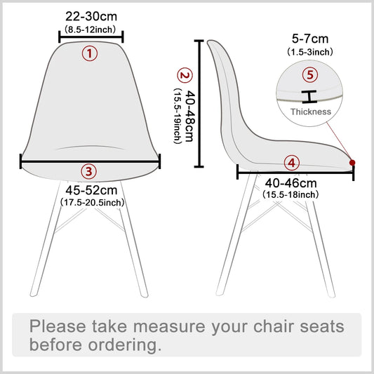 Jacquard Shell Chair Cover Stretch Dining Chair Cover Seat Covers Slipcover Furniture Protector Hotel Home Living Room Removable
