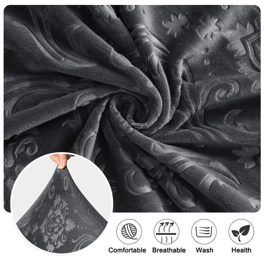 Velvet Dining Chair Cover Soft Stretch Chair Slipcover Solid Color Seat Cover Elegant Furniture Cover For Home Hotel Banquet
