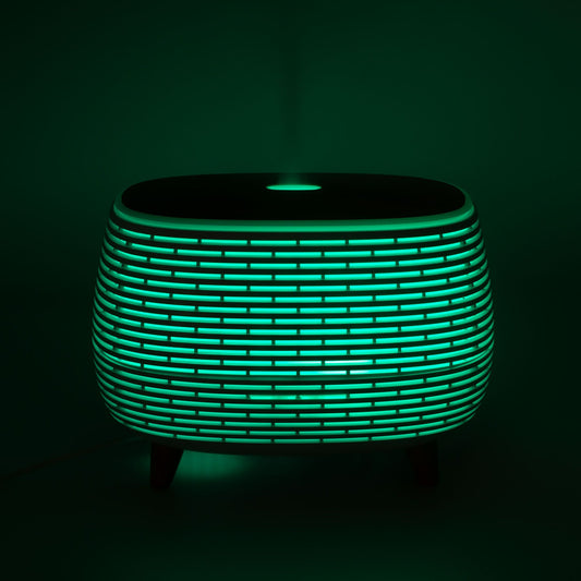 Futuristic Ribbed Aroma Diffuser with Colour-Changing Light
