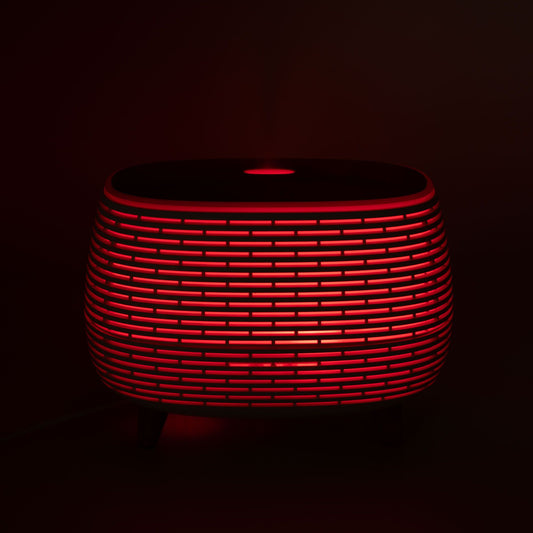 Futuristic Ribbed Aroma Diffuser with Colour-Changing Light