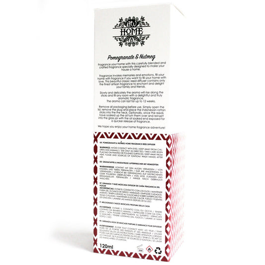 120ml Reed Diffuser -  Pomegranate & Nutmeg