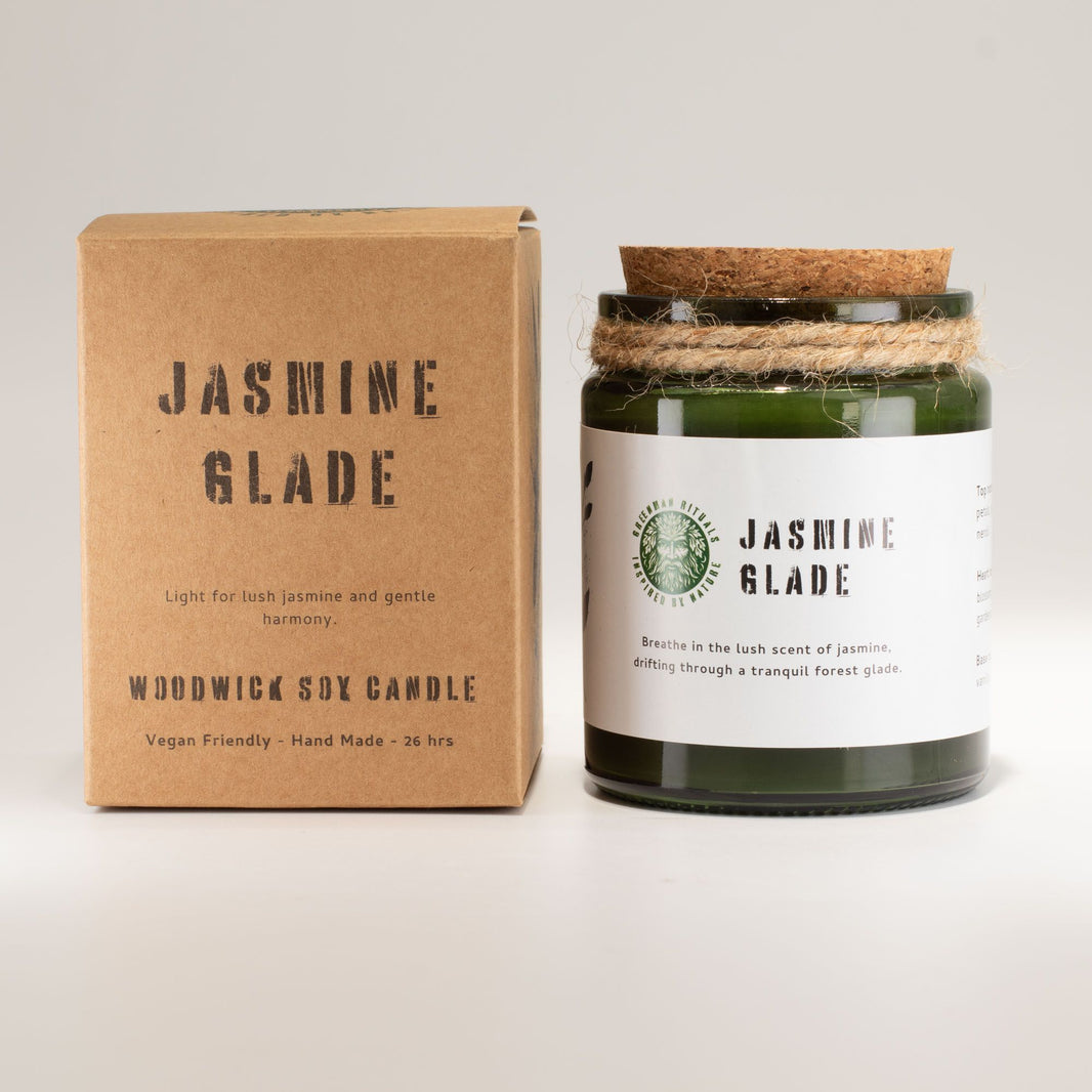 Greenman Woodwick Soy Candle - Jasmine Glade– Topline Store