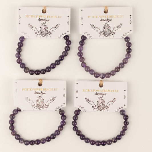 Petite Power Bracelet (17cmx6mm) - Amethyst
