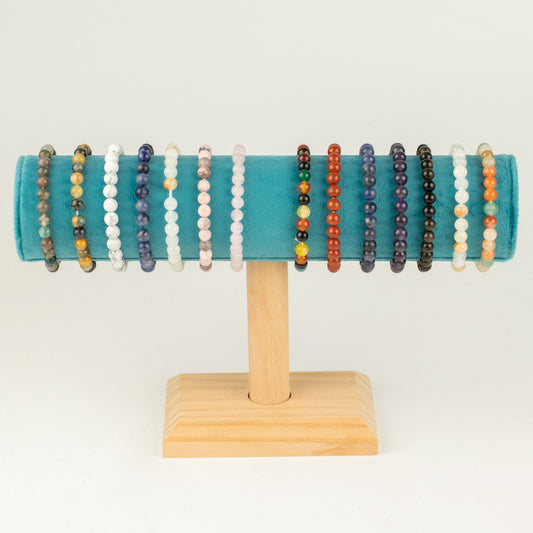 Petite Power Bracelet (17cmx6mm) - Moss Agate