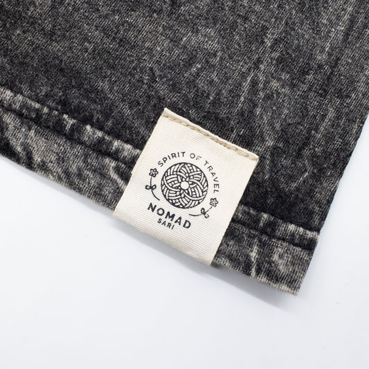 Nomad Sari Stonewashed Cotton T-Shirt - Rebel - Charcoal - Medium