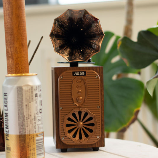 Retro Tall Gramophone Speaker (Extra Loud) - Bluetooth - 8 watt