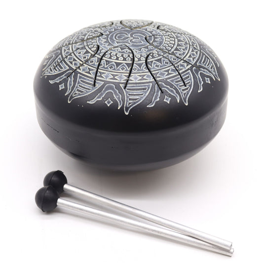 Happy Drum Om Mandala Engraved - 16cm