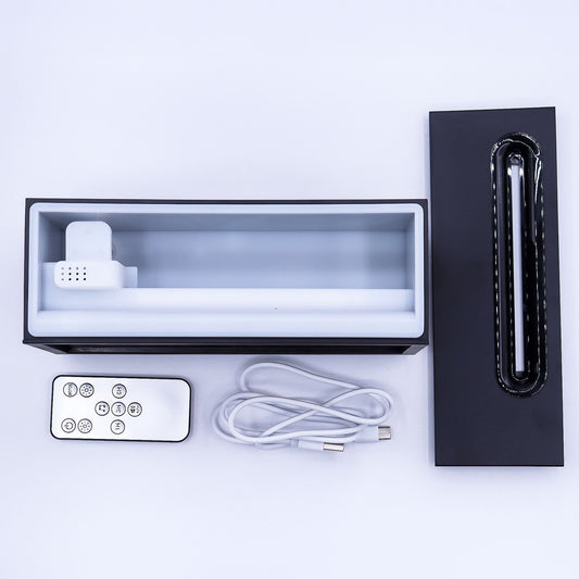 Flame Effect Aroma Diffuser with Birdsound - Black USB - Colour Change