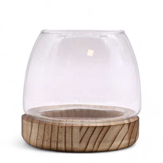 Small Terrarium on Natural Tung Wood