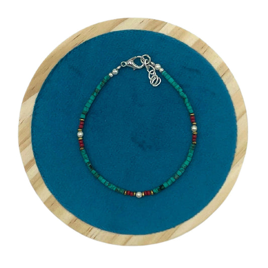 Nepalese Extra Fine Gem Bracelet - Turquoise Beads