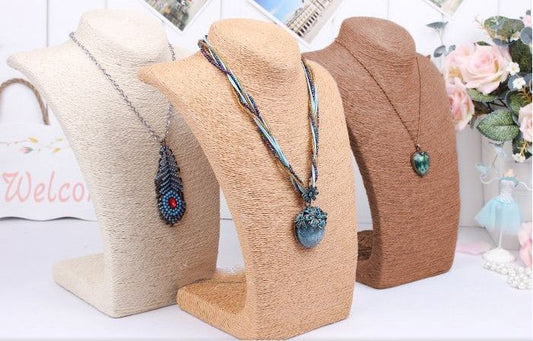 Large Necklace Display - Cream