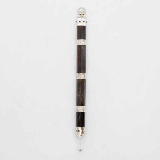 Bloodroot Soverign Wand -Extra Long Fancy Jasper Magic- Crystal Ball top - 26cm