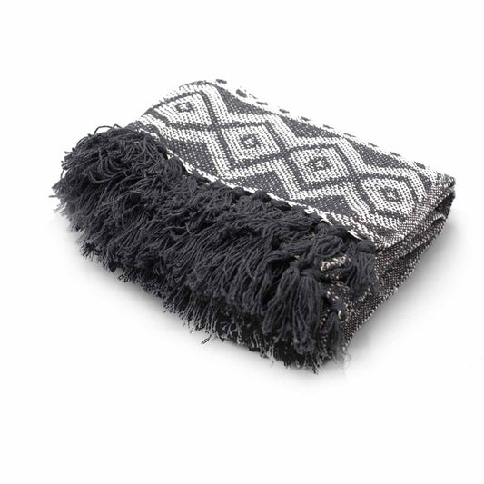 Boho Comfort Throws - Grey Geometric